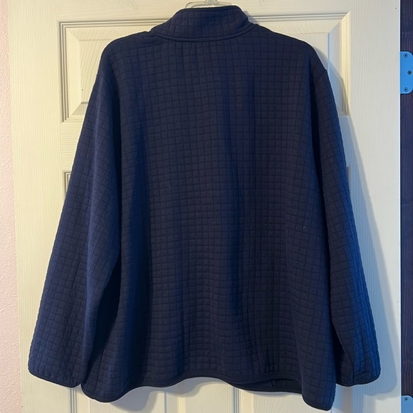 Vintage Karen Scott Plus Size Navy Long Sleeve Lightweight Jacket Vest Size 2X - Picture 5 of 5